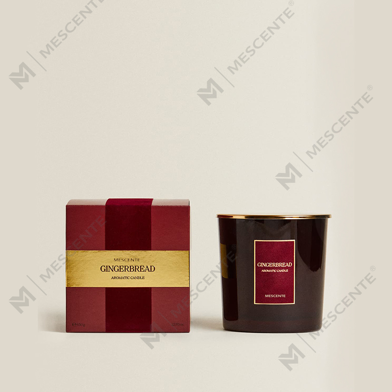 Bougies de luxe personnalisées M&Scent à 3 mèches, bougie parfumée en verre noir mat personnalisée de marque privée