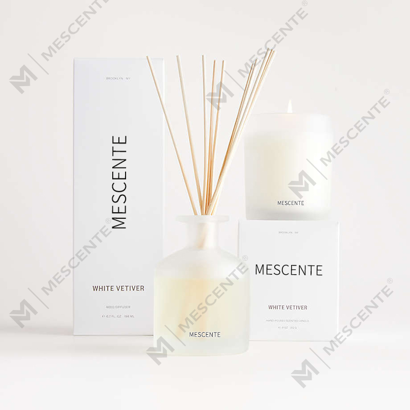 Bougies parfumées à la cire de soja de luxe de marque privée M&Scent en gros avec boîte