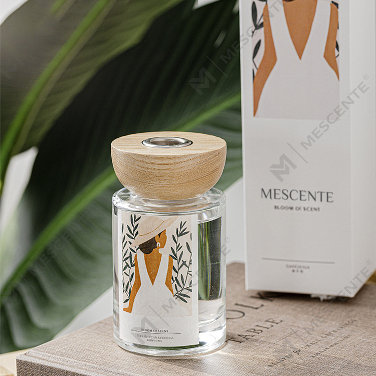 Ensembles de diffuseurs à roseaux en verre de marque privée M&Scent en gros avec bouchon
