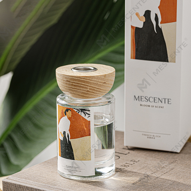 Ensembles de diffuseurs à roseaux en verre de marque privée M&Scent en gros avec bouchon