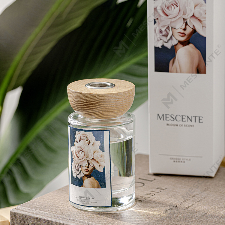 Ensembles de diffuseurs à roseaux en verre de marque privée M&Scent en gros avec bouchon