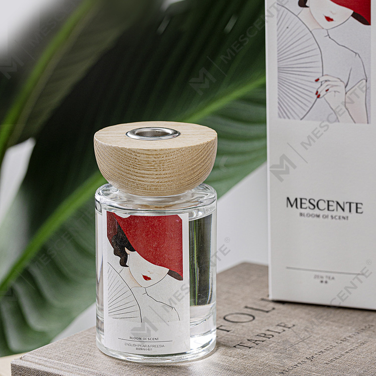 Ensembles de diffuseurs à roseaux en verre de marque privée M&Scent en gros avec bouchon