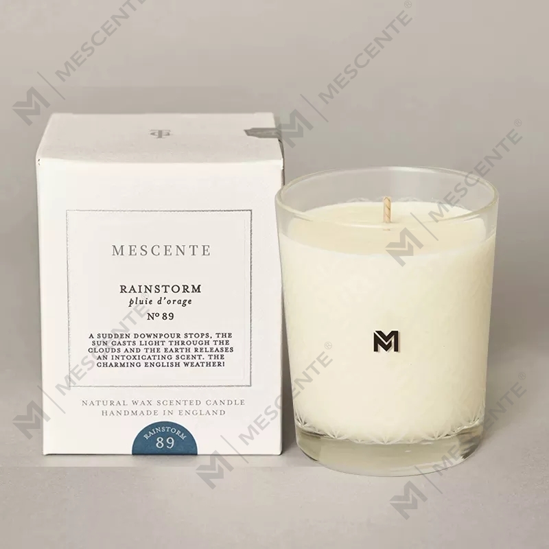 M&Scent Vente en gros de nouveaux modèles luxueux, bougies parfumées personnalisées avec marque privée, pots en cristal de Noël avec couvercle, à la cire de soja